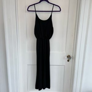 Spaghetti strap black maxi w/blousy top. 32" from waist. SZ M